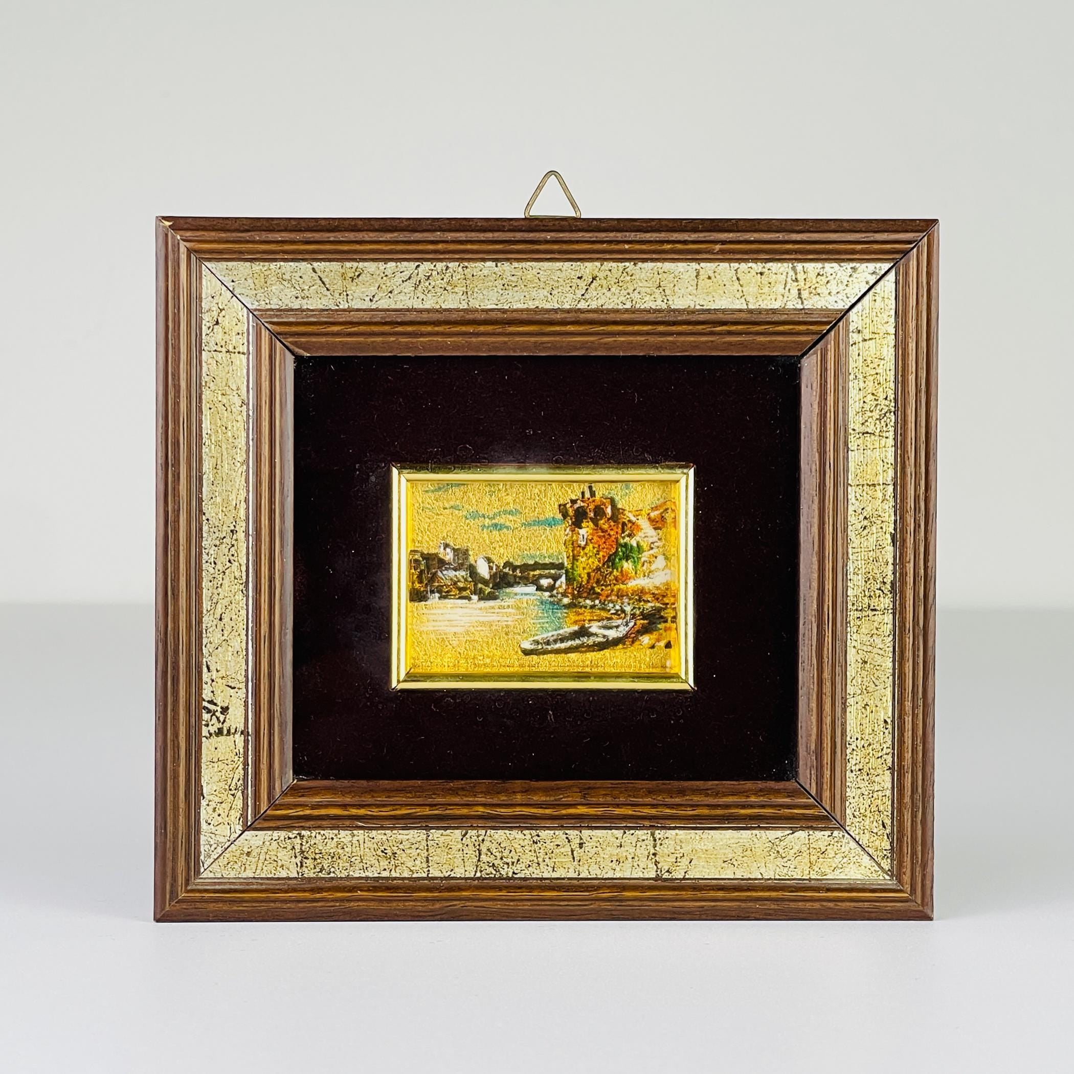 Vintage Pressed Art Framed, Italy, 1970s, Vintage home decor