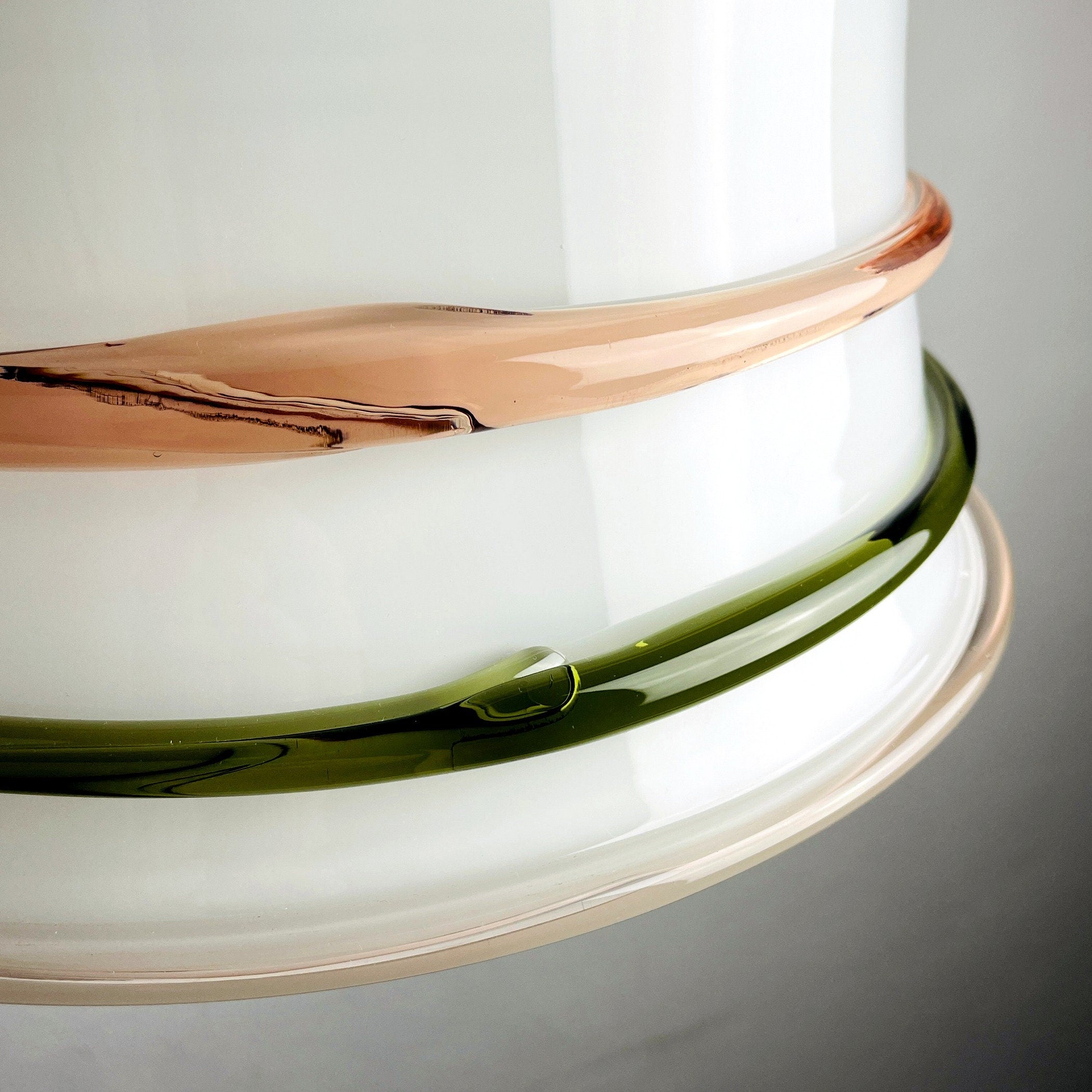 Vintage murano pendant lamp Italy 1970s Space age Retro lighting