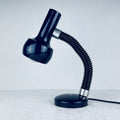 Mid-century goose blue desk lamp Italy 1970s metal retro table lamp
