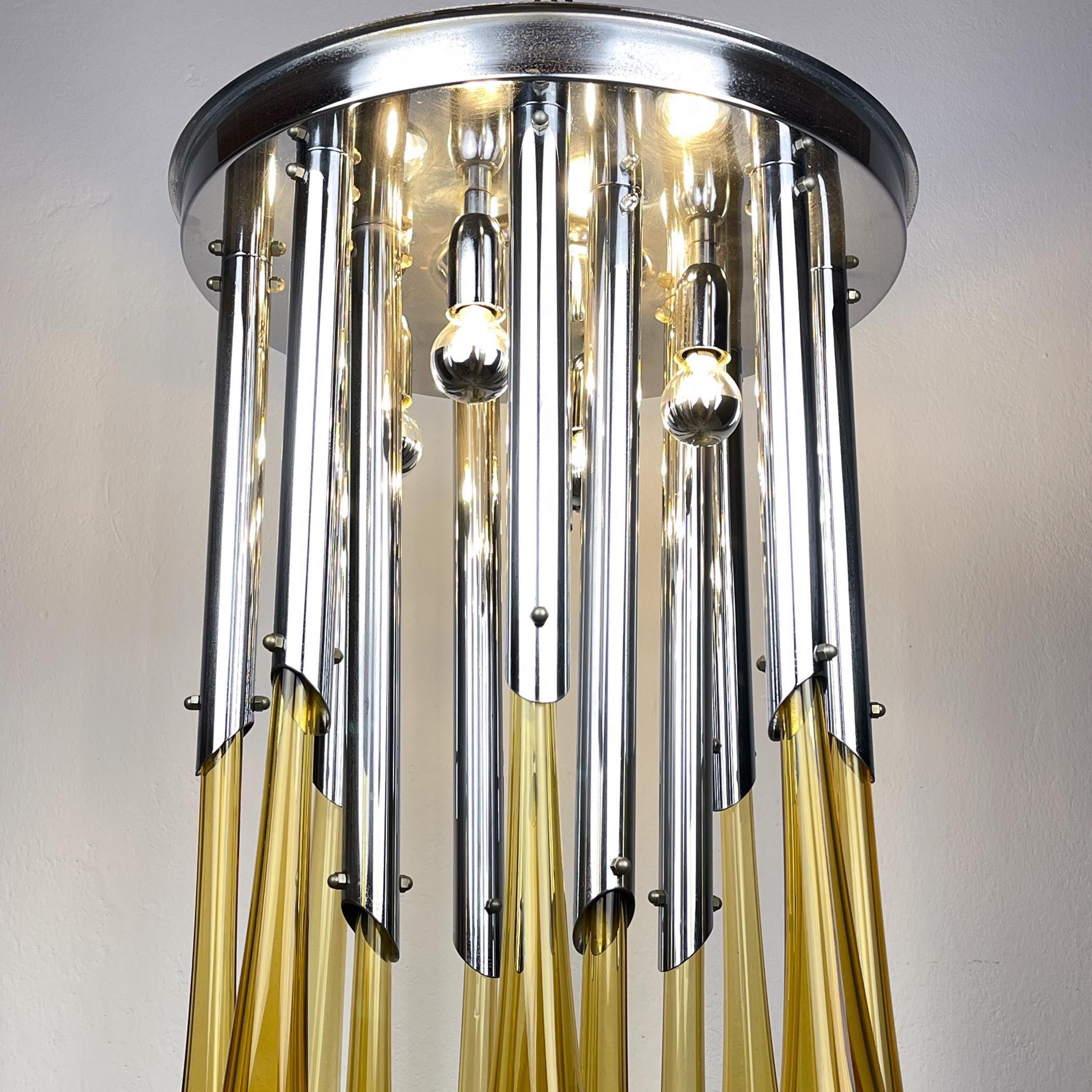 Original Murano chandelier Calla Lily by Venini, Italy 1960s