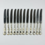Vintage Silver Cutlery Set for 12 people, Italy, 1960s
