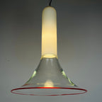 Murano Glass Pendant Lamp: Mid-Century Modern Italian Lighting by Leucos, 1970s