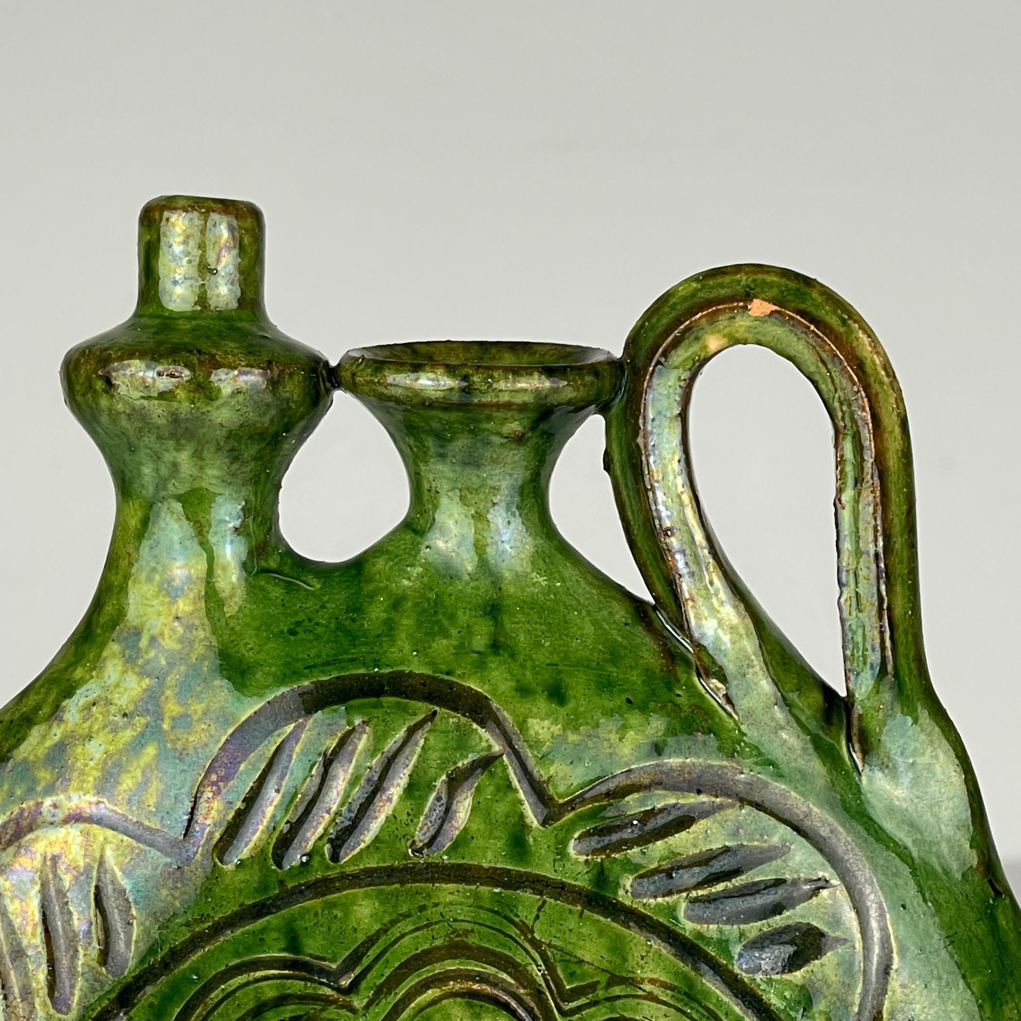 Vintage ceramic bottle by Velimir Dordevic, Serbia, 1970s