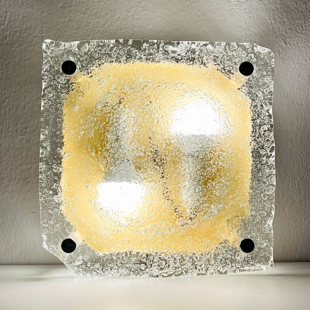Vintage murano wall lamp, Italy 1970s MCM murano sconce