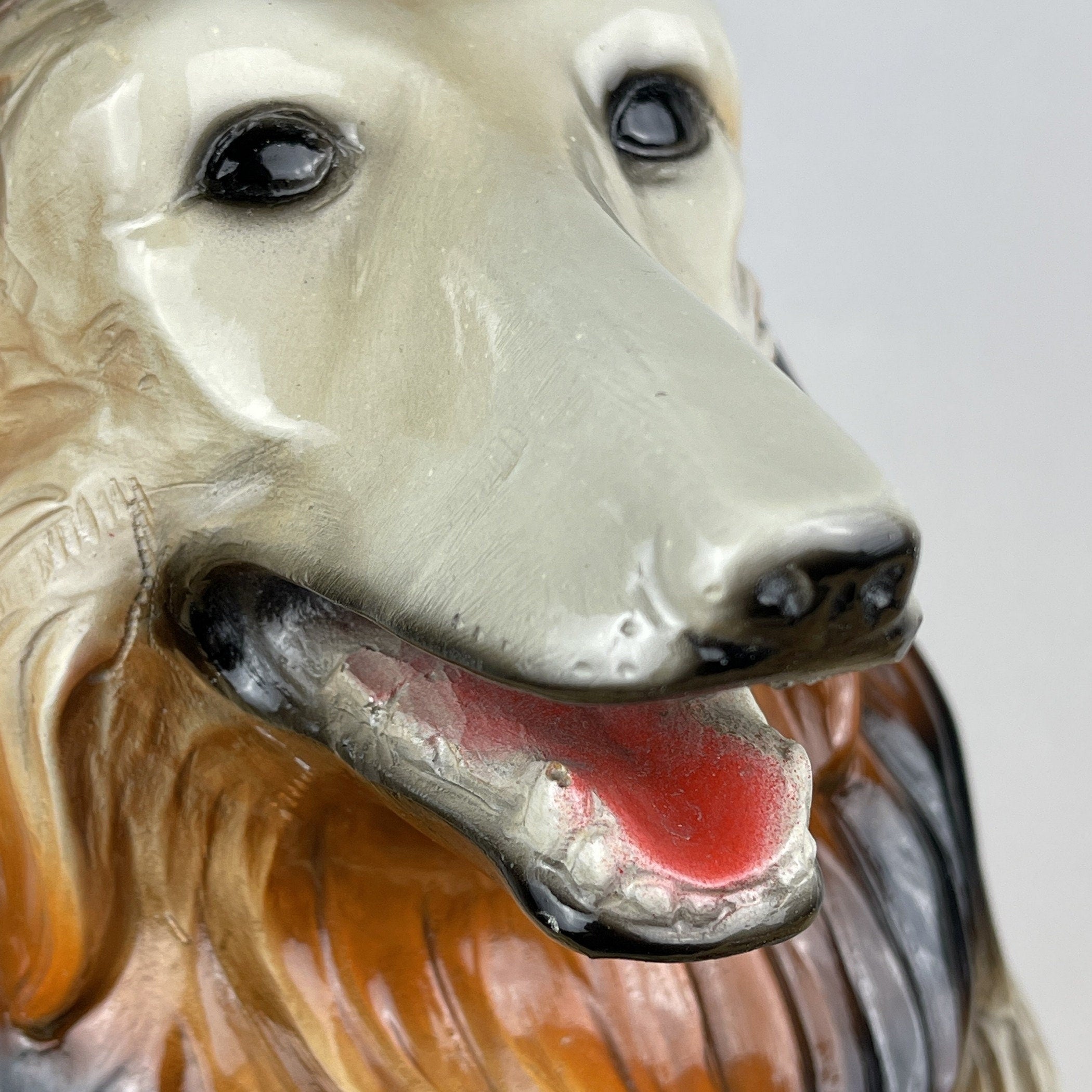 Vintage hand-painted sculpture Dog Italy 1960s Retro home decor mid-century italian decoration
