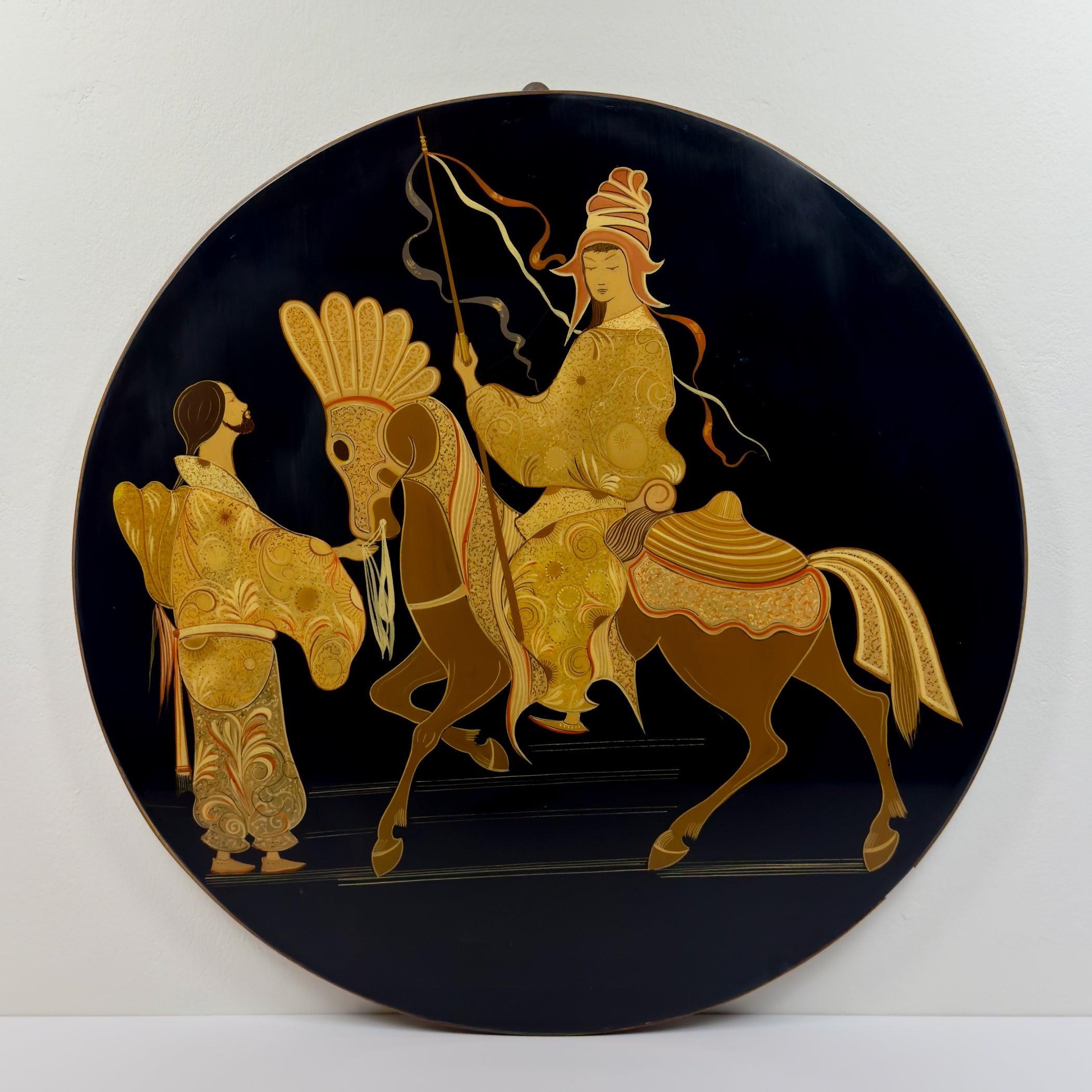 Vintage wooden art panel, Italy 1963, Vintage Home Decor
