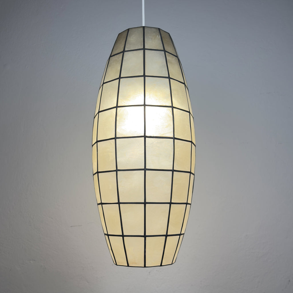 Vintage Capiz Shell Pendant Lamp, Italy 1960s