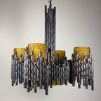 Brutalist chandelier by Marcello Fantoni, Fantoni Studio, Firenze, Italy 1960s