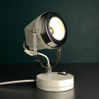 Mid-century white desk lamp, Italy 1960s, Retro lighting Space Age Atomic