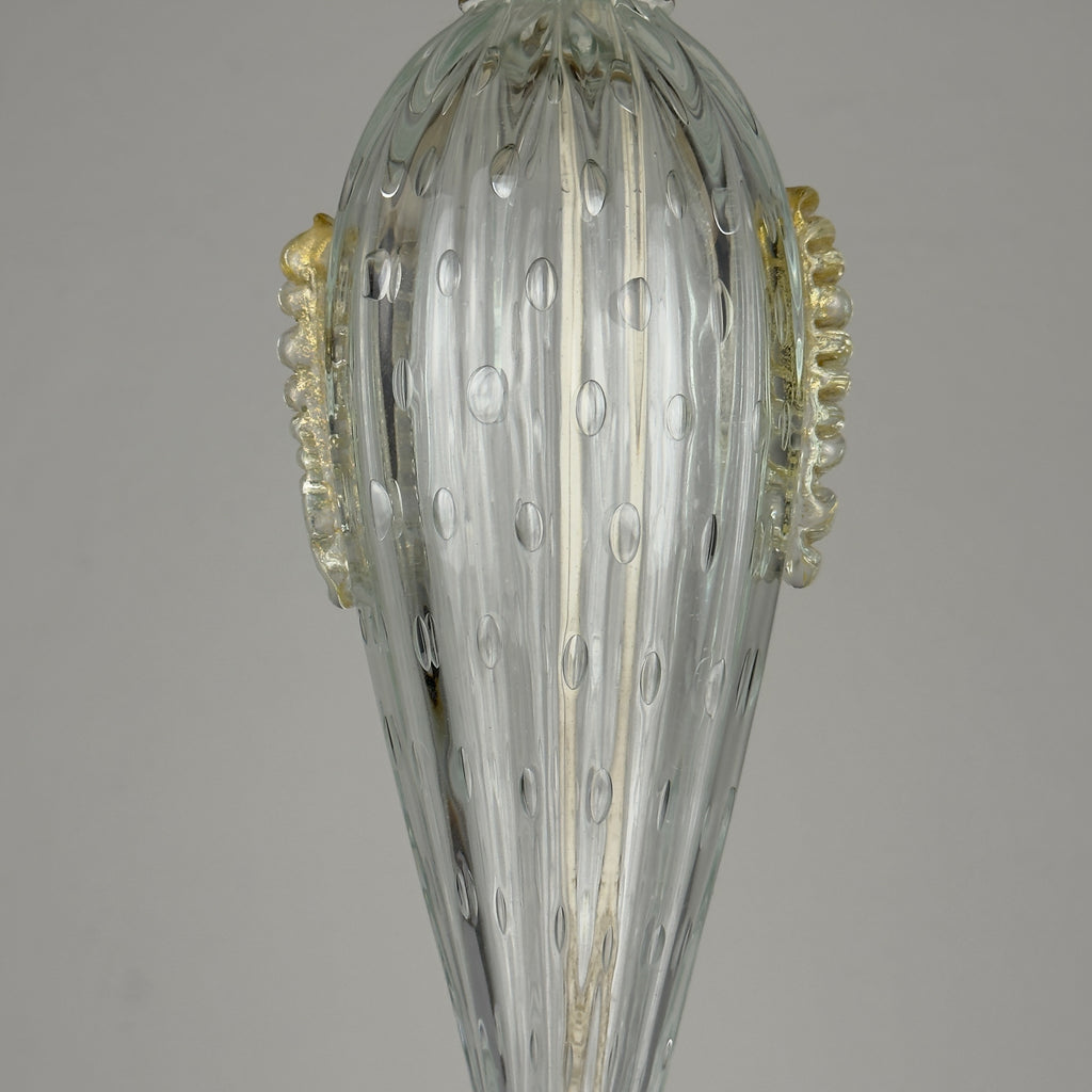 Original Murano glass table lamp by Barovier and Toso, Italy 1980s