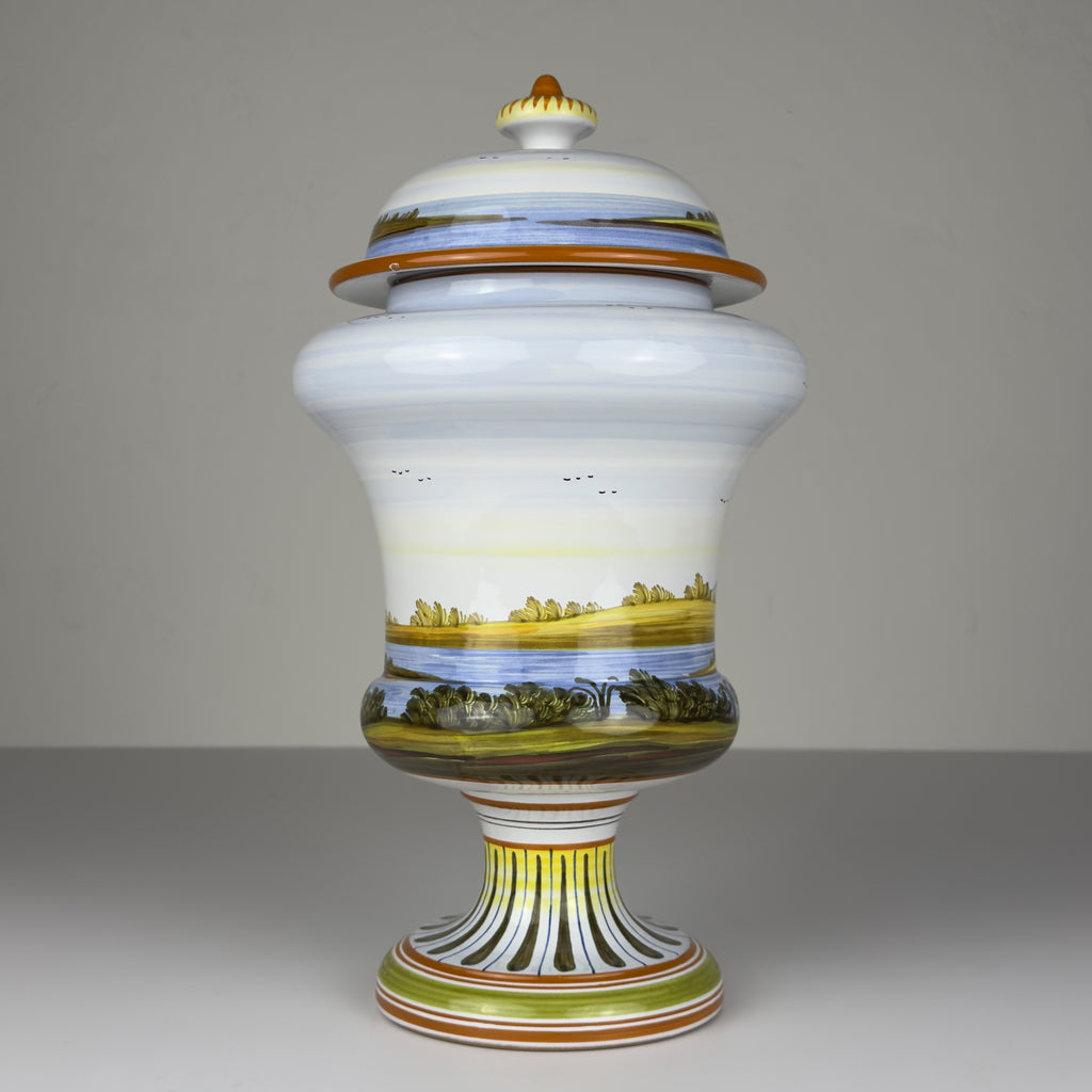 Vintage vase with lid by Lorenzo Di Stefano, Italy, late 20th Century