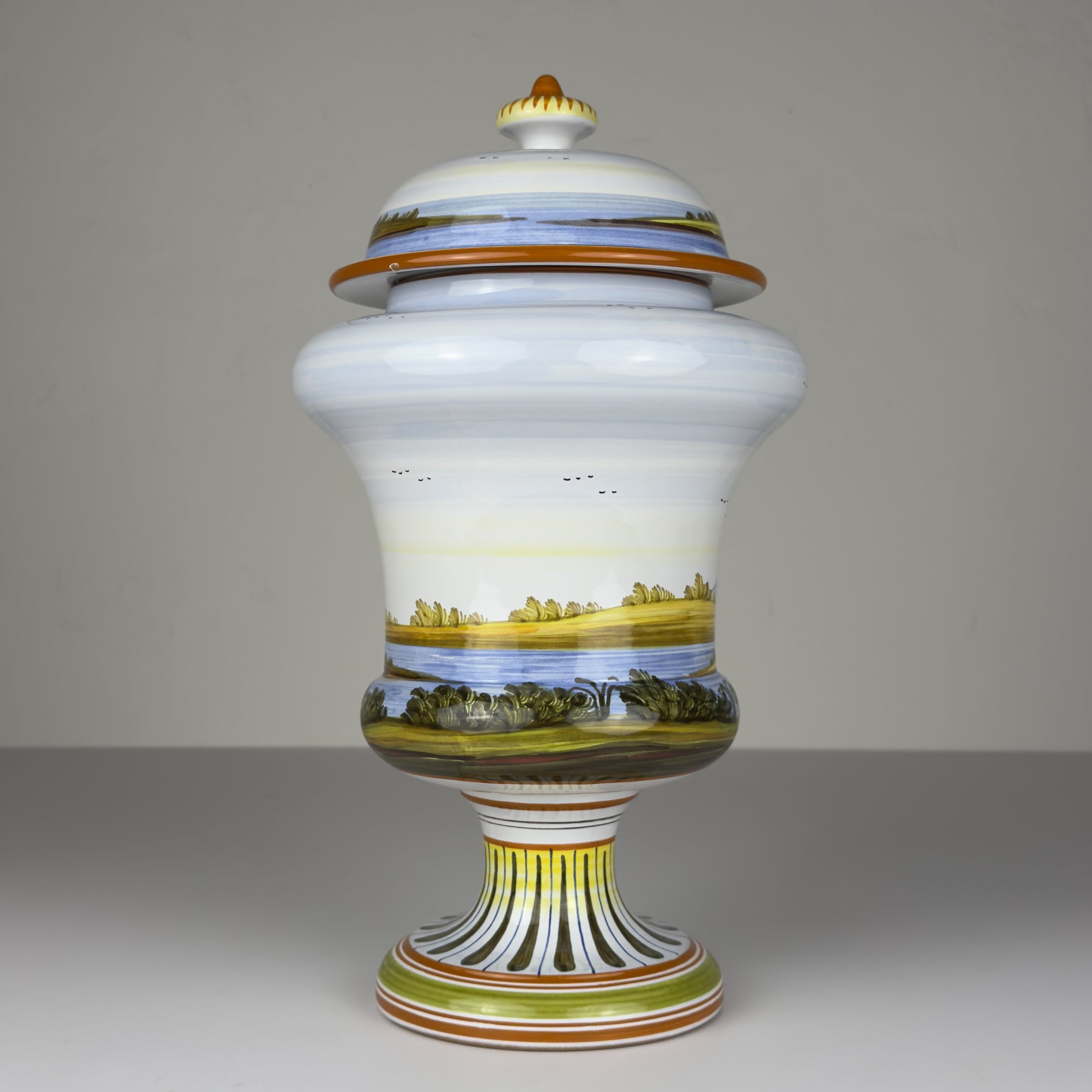 Vintage vase with lid by Lorenzo Di Stefano, Italy, late 20th Century