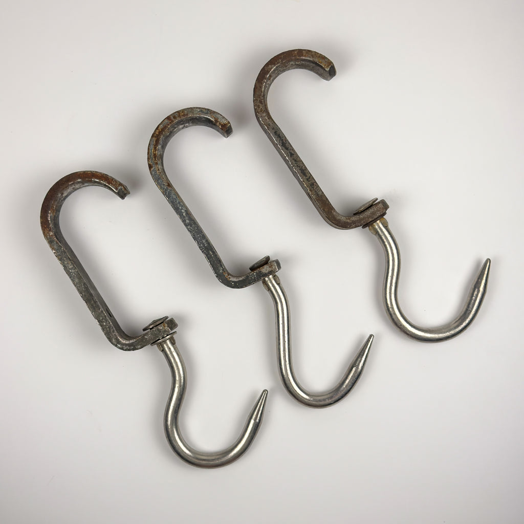 Vintage Iron Steel Butchers Hook, Austria 1970s