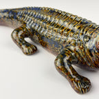 Vintage ceramic sculpture of Crocodile from Bassano, Italy 1980s