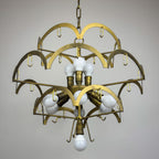 Smoked Murano chandelier by Gino Vistosi, Italy 1970s