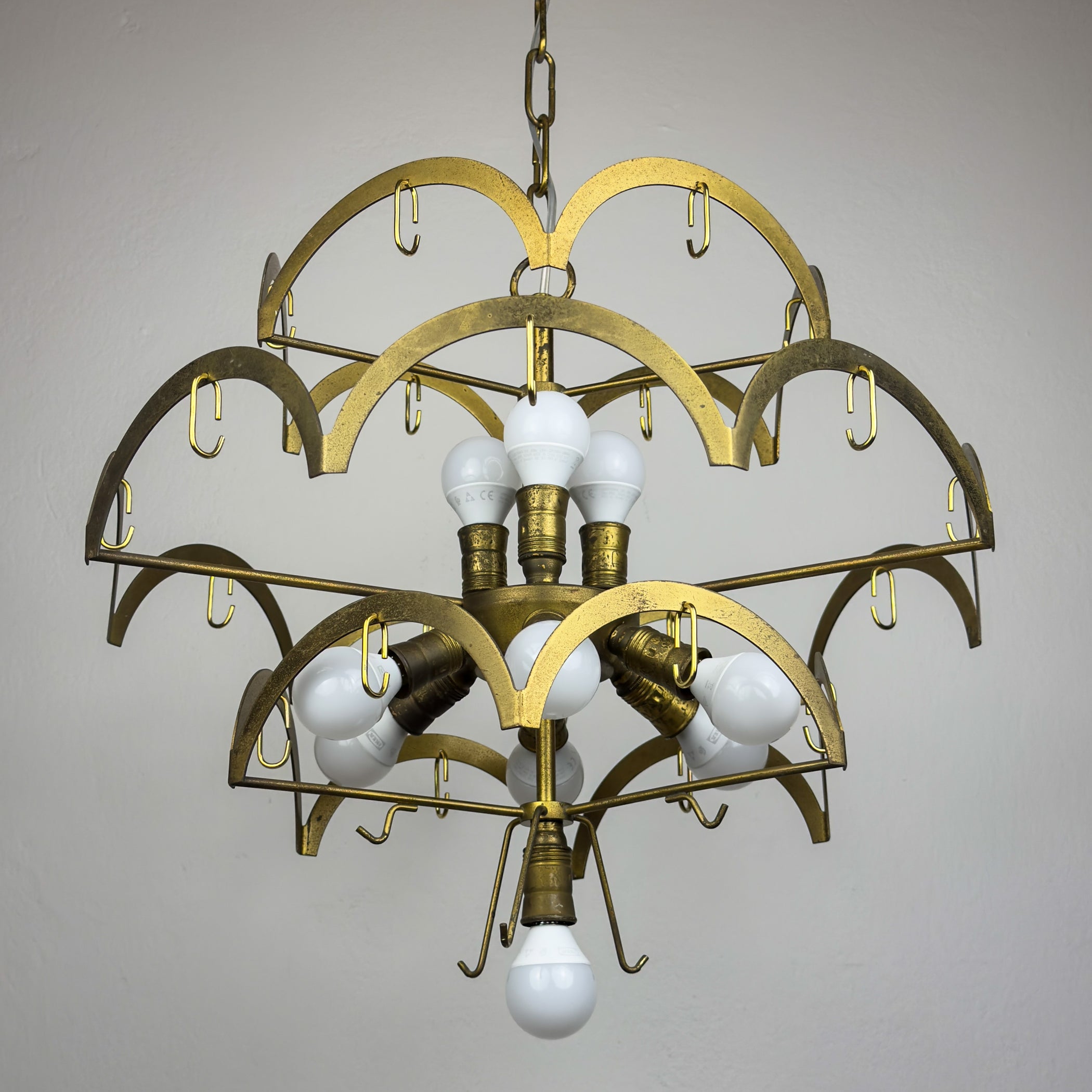 Smoked Murano chandelier by Gino Vistosi, Italy 1970s