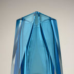 Sommerso blue Murano glass vase, style Flavio Poli, Italy 1970s