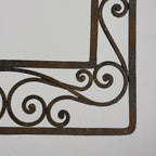 Antique wall decorative panel of wrought iron, Italy 1920s
