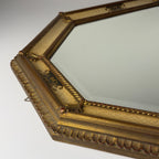 Vintage Large Wooden Wall Mirror, Italy 1930s