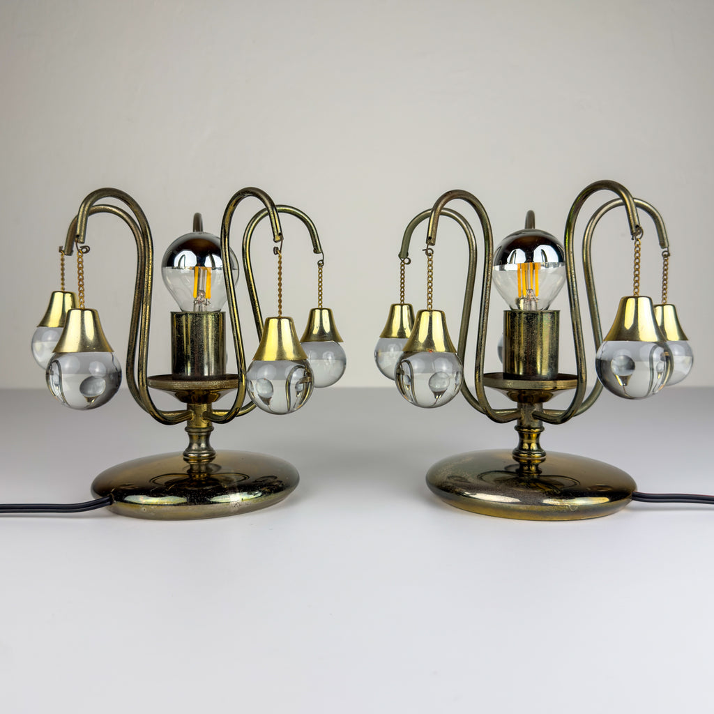 Vintage murano table lamps, Set of 2, Italy 1960s