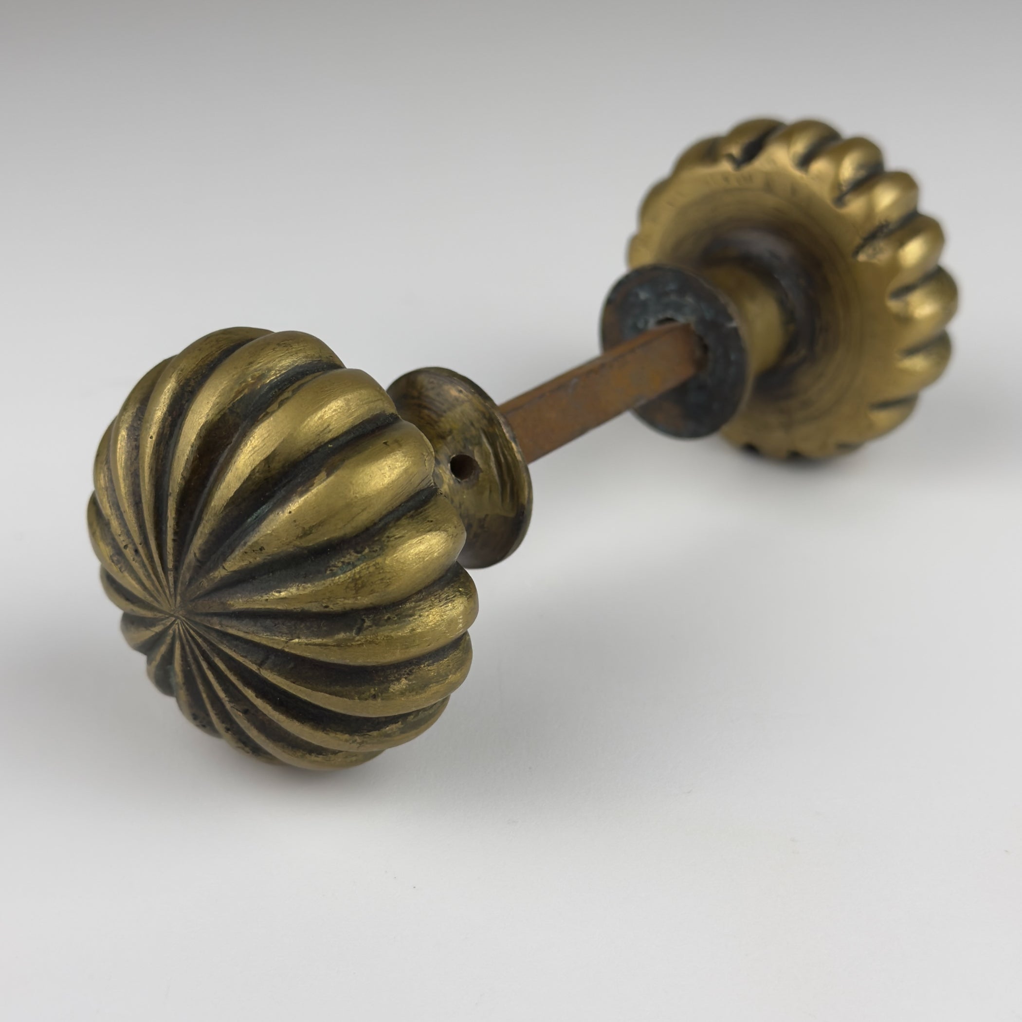 Antique solid brass Door Knob, Italy early 20th century