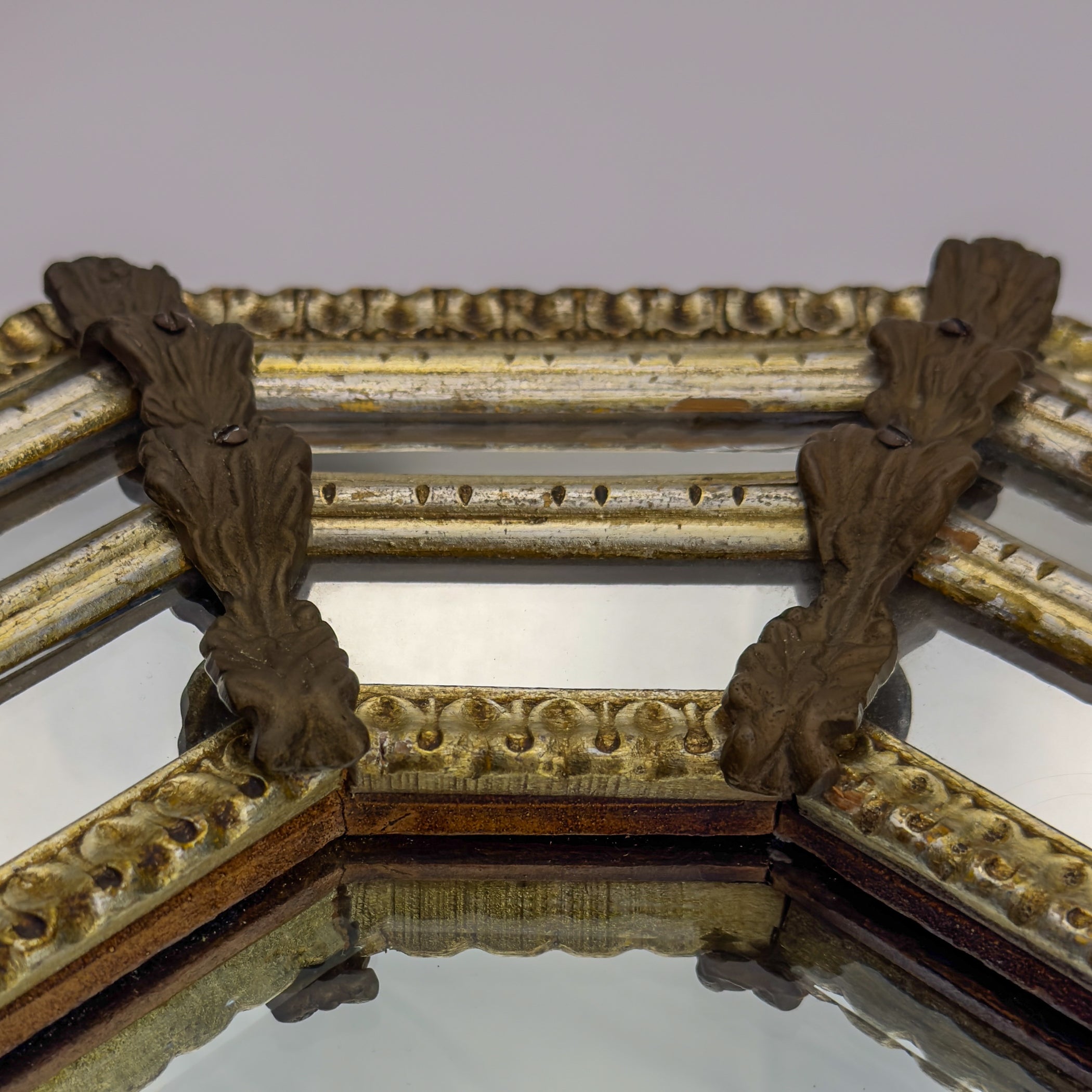 Vintage Octagonal Murano Mirror, Italy 1950s