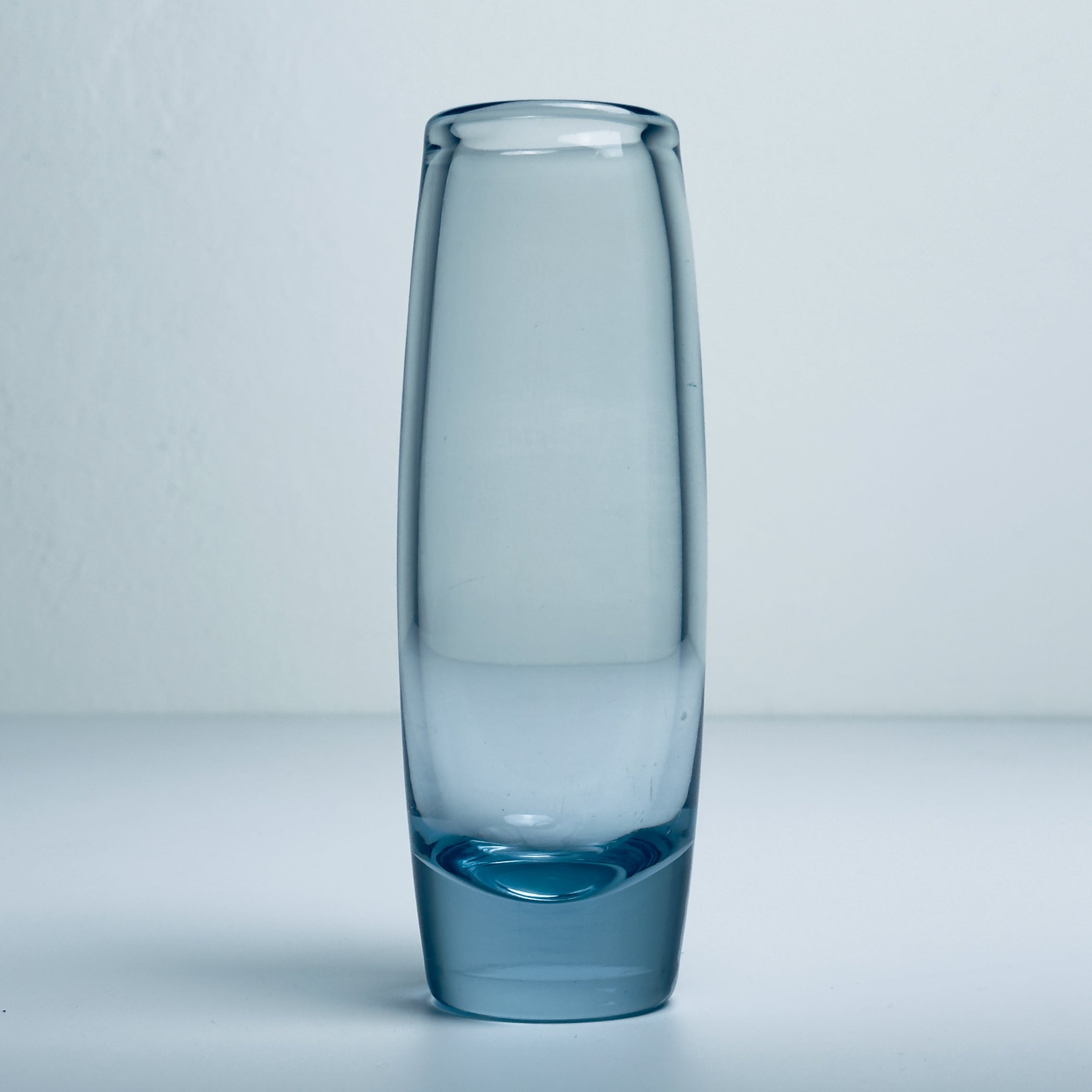 Original blue glass vase by Per Lütken for Holmegaard, Denmark, 1960s