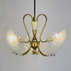 Antique chandelier, in style of Pietro Chiesa For Fontana Arte, Italy, 1930s