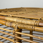 Vintage rattan basket, Italy 1960s