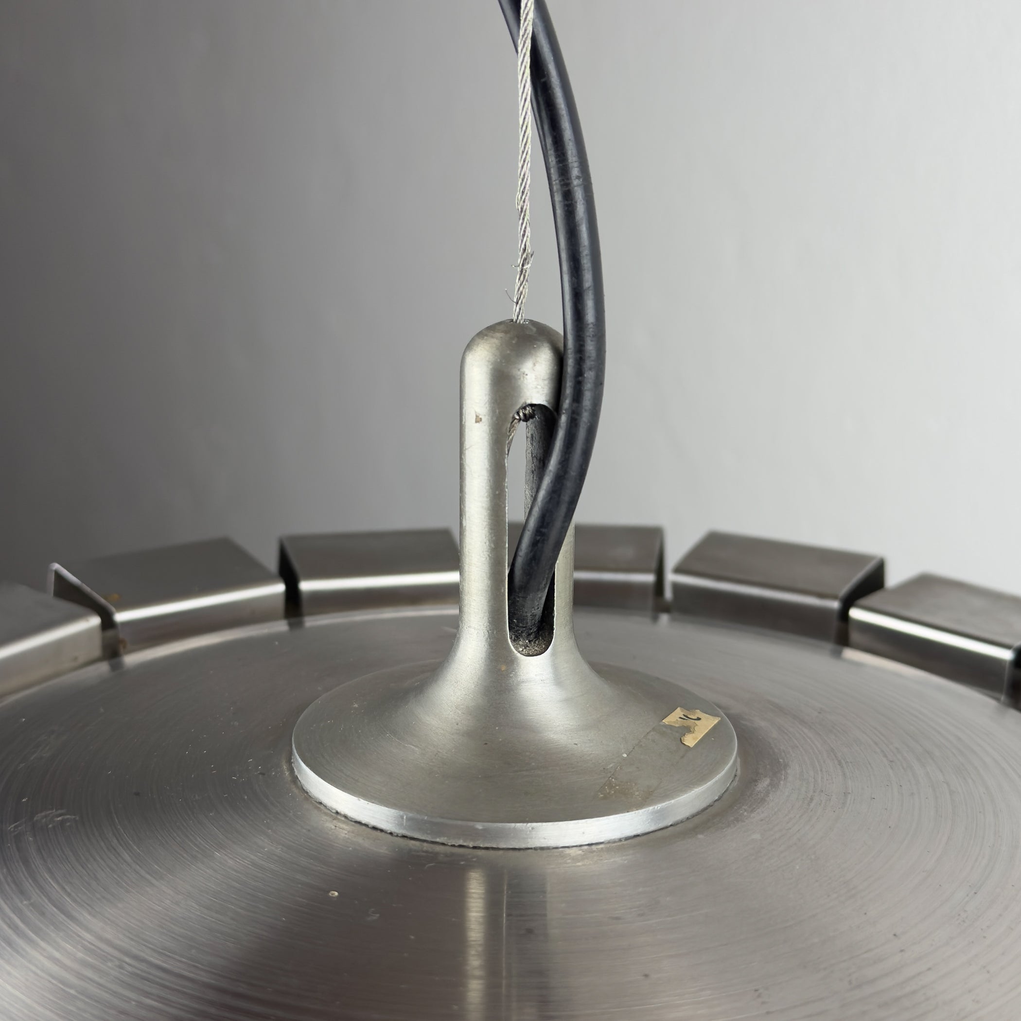 Vintage metal pendant lamp by Elio Martinelli for Martinelli Luce, Italy 1960s