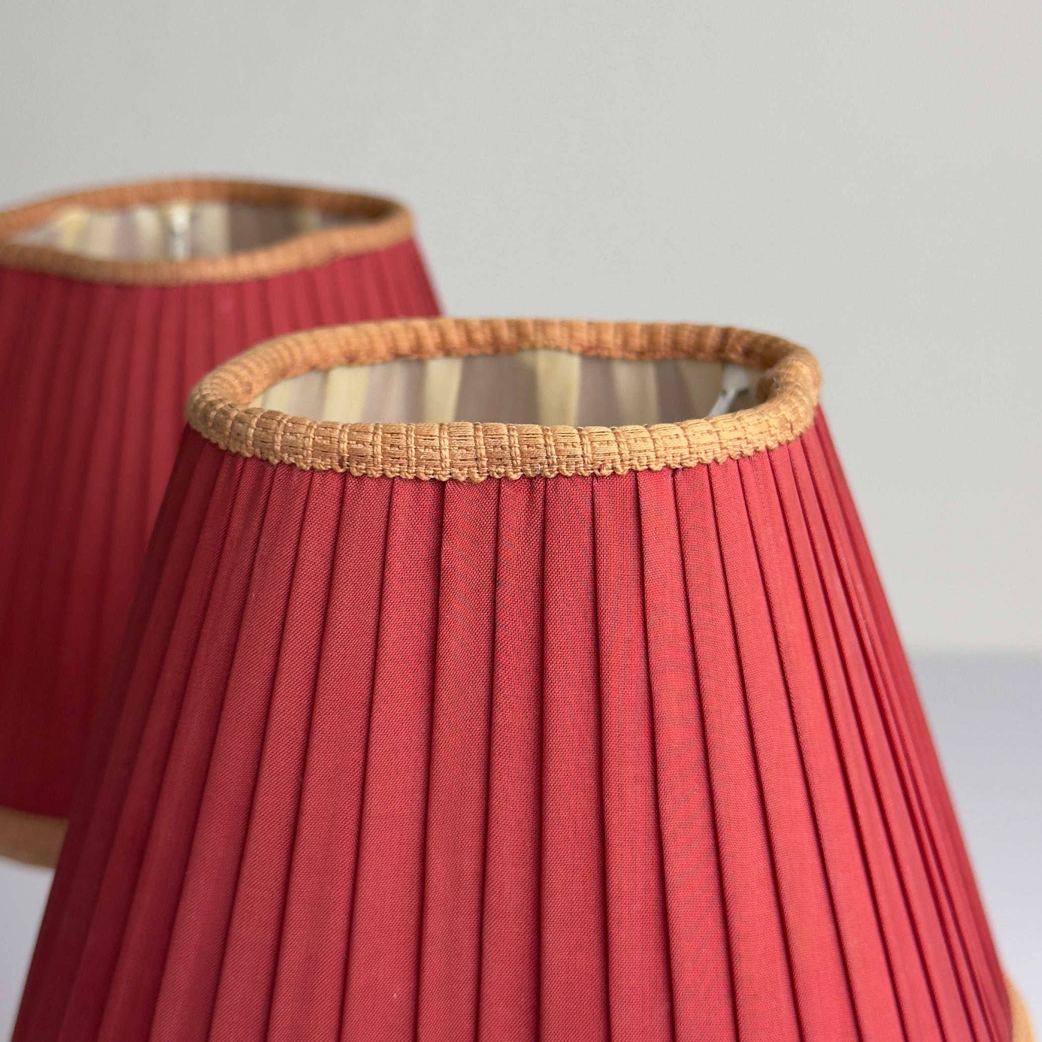 Vintage glasses table lamps, Set of 2, Italy 1950s