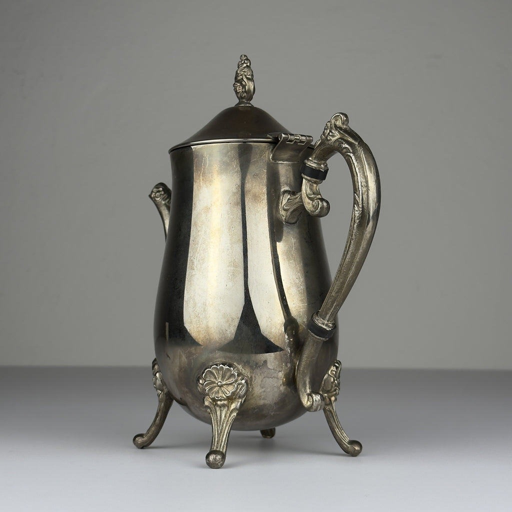 Vintage Metal Coffee or Tea Set of 3, Italy 1980s