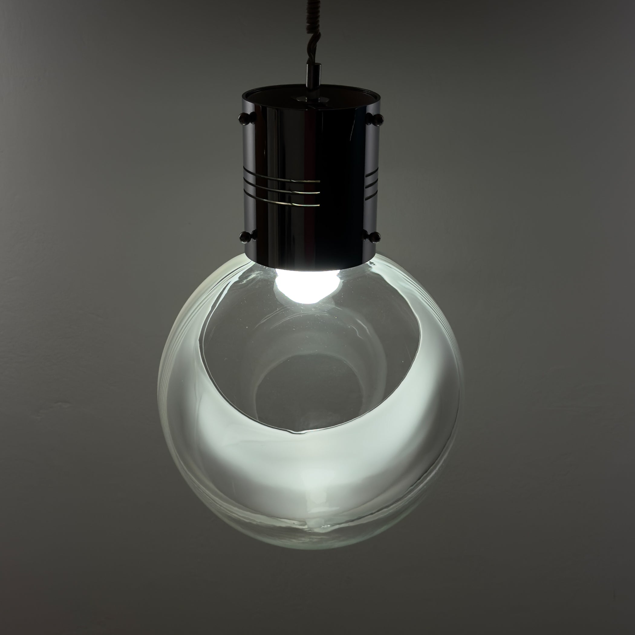 Vintage pendant lamp Membrane by Toni Zuccheri for Venini, Italy 1960s