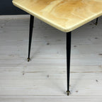 Mid-century beige coffee table Italy 1950s Art deco Vintage Italian Modern