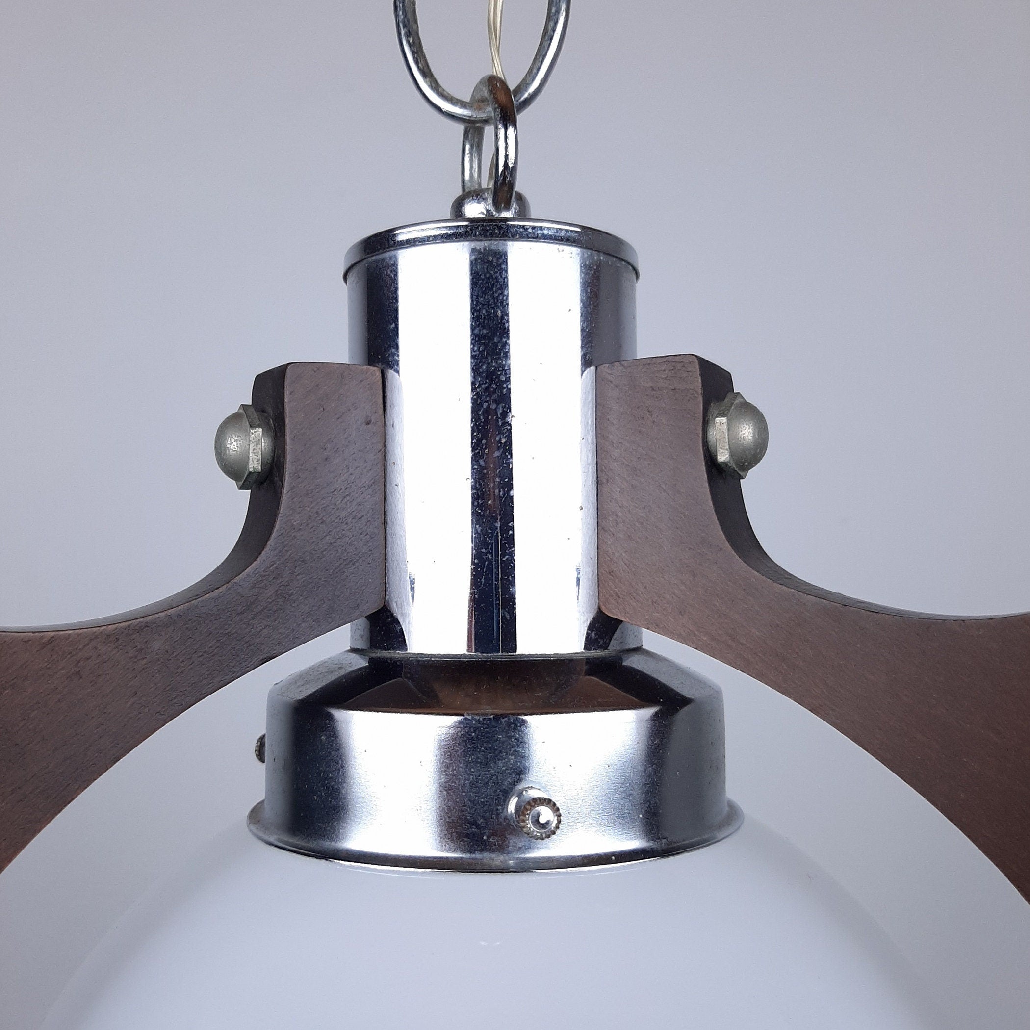 Vintage murano pendant lamp Mazzega Italy 1970s MCM Space Age