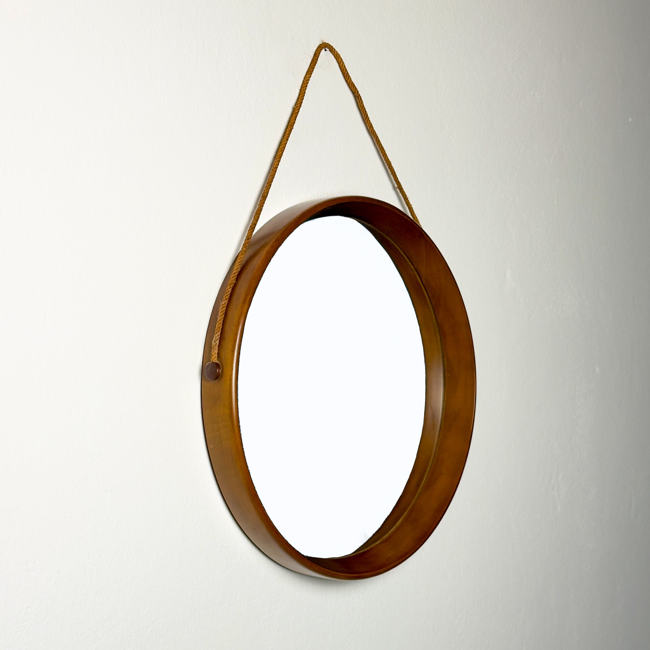 Mid-century Wall Mirror with Teak, Italy 1960s