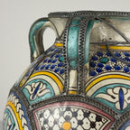 Vintage Moroccan Palatial Pottery Vase, Morocco 1930-50ss