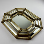 Vintage Octagonal Murano Mirror, Italy 1950s