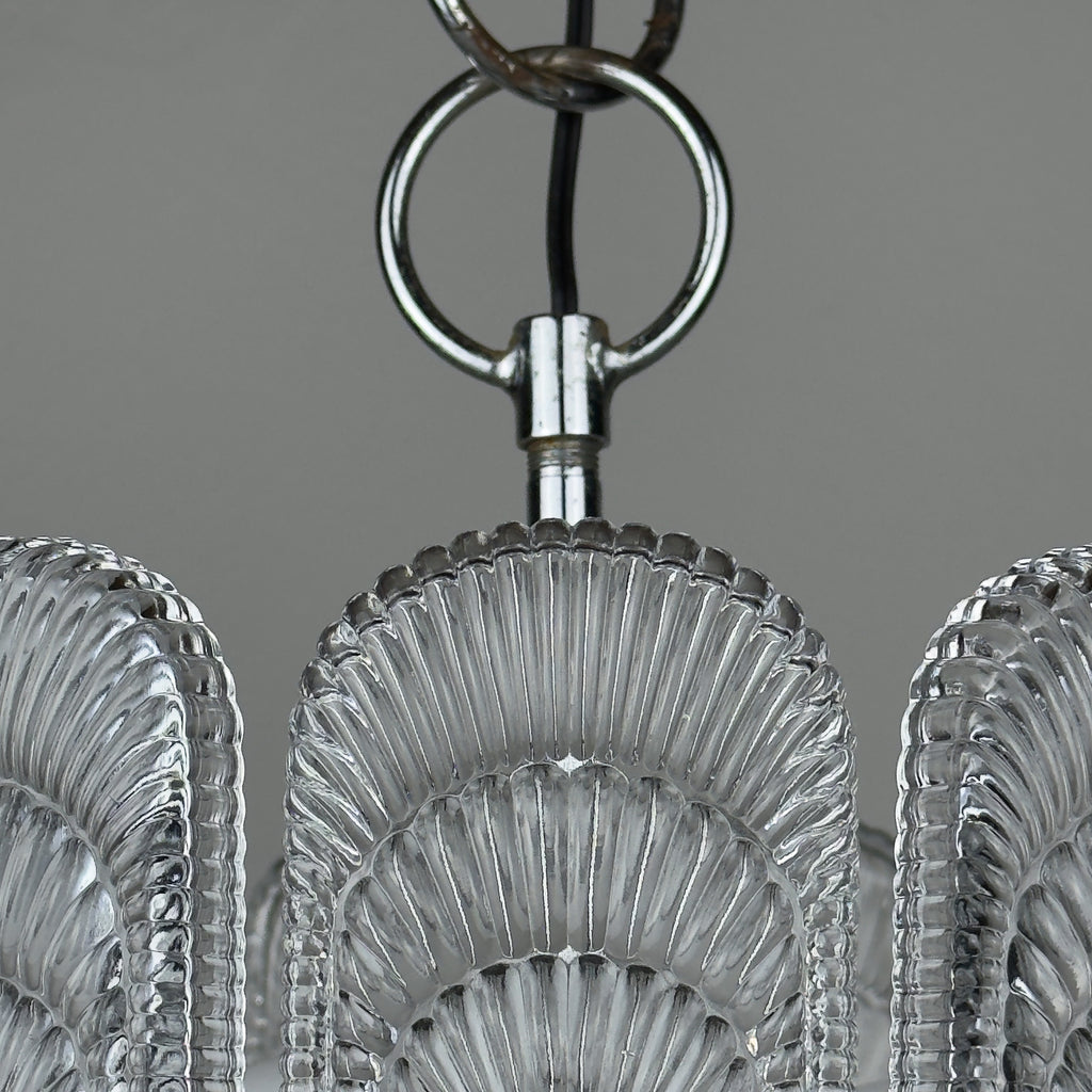 Vintage large crystal chandelier by Kaiser Leuchten, Germany 1960s