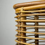 Vintage rattan basket, Italy 1960s