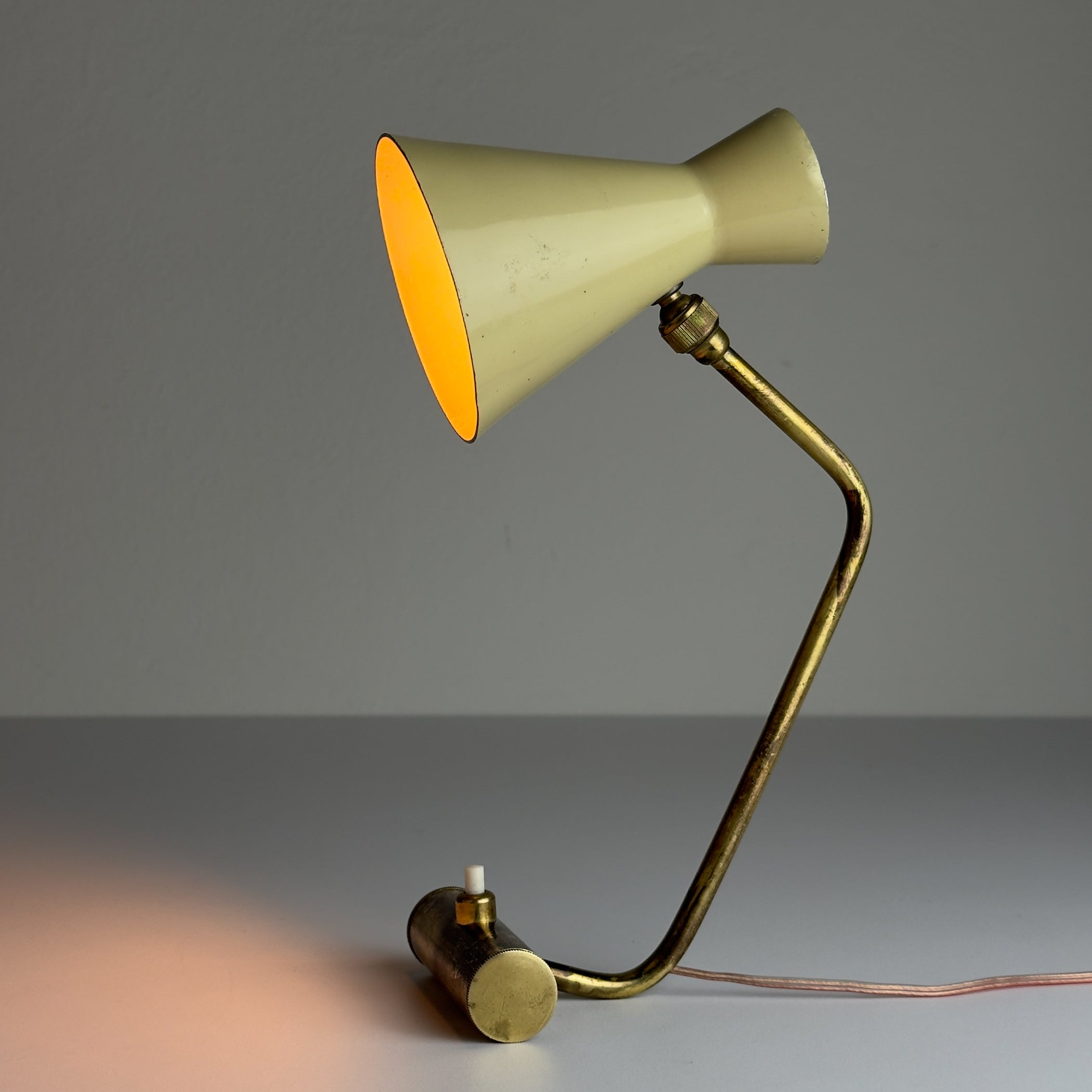 Vintage metal table lamp by Stilnovo, Italy 1950s