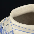 Vintage Blue Ceramic Vase by Bassano, Italy 1970s