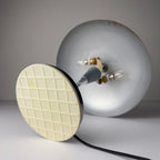 Grey industrial metal desk lamp Italy, 1960s