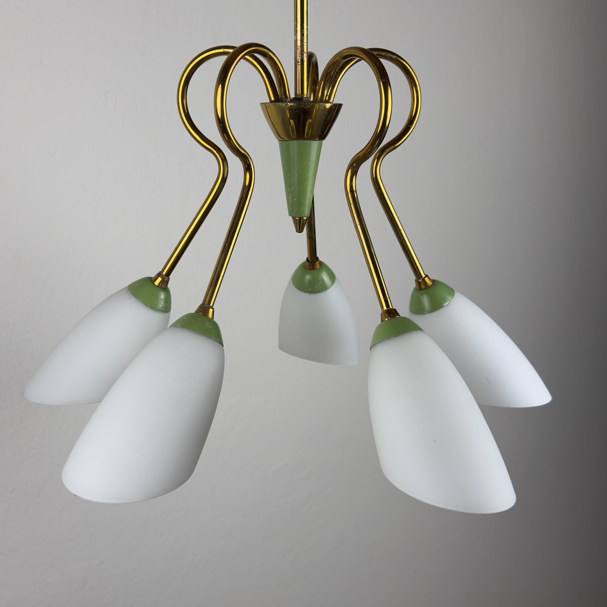 Vintage Stilnovo chandelier, Italy 1940-50s