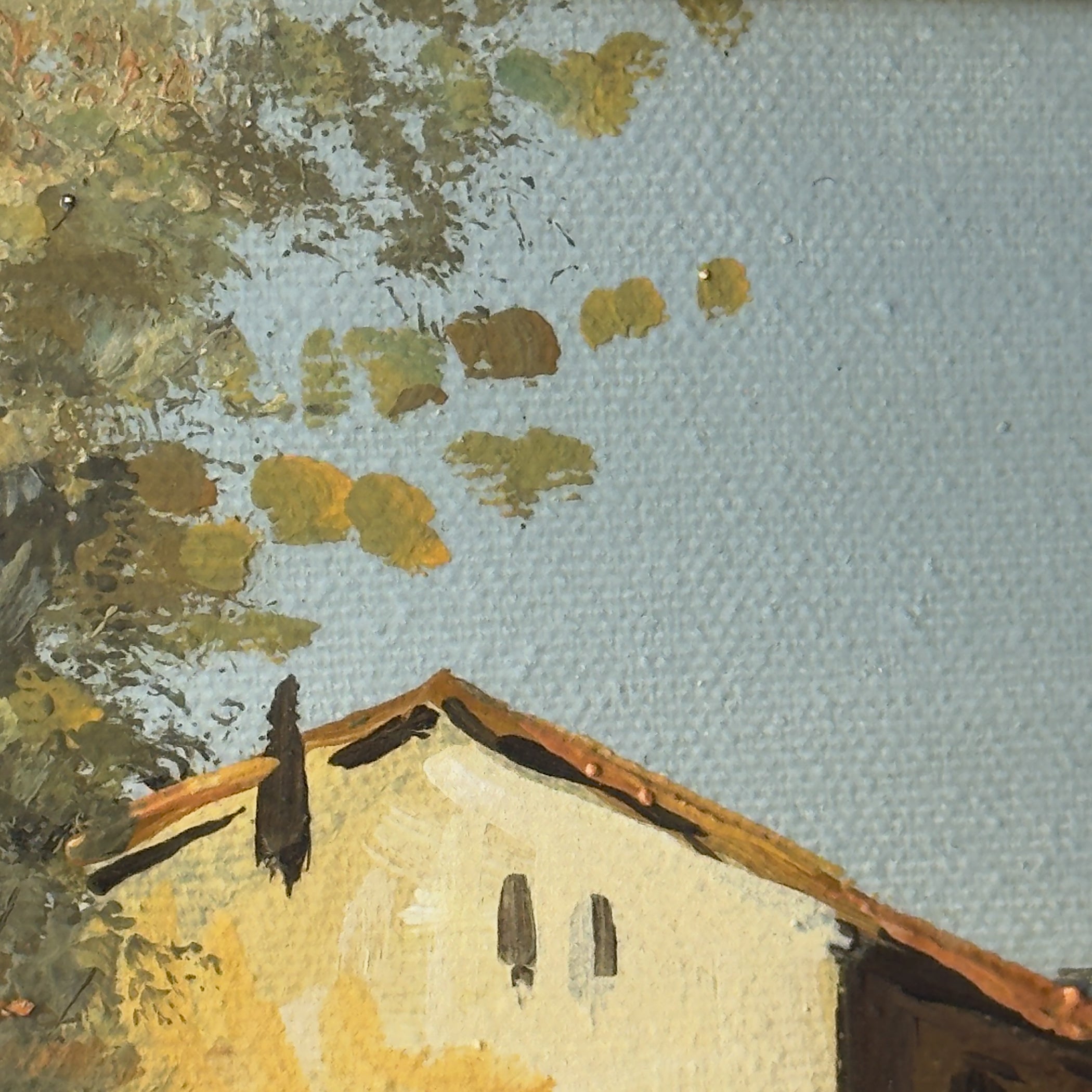 Original Landscape Oil Painting, Italy 1960s, Signed, Framed