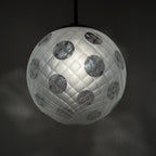 Vintage murano sphere ball pendant lamp Italy 1950s, Mid-century italian lighting
