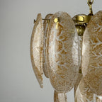Original cascade murano glass chandelier, Italy 1980s