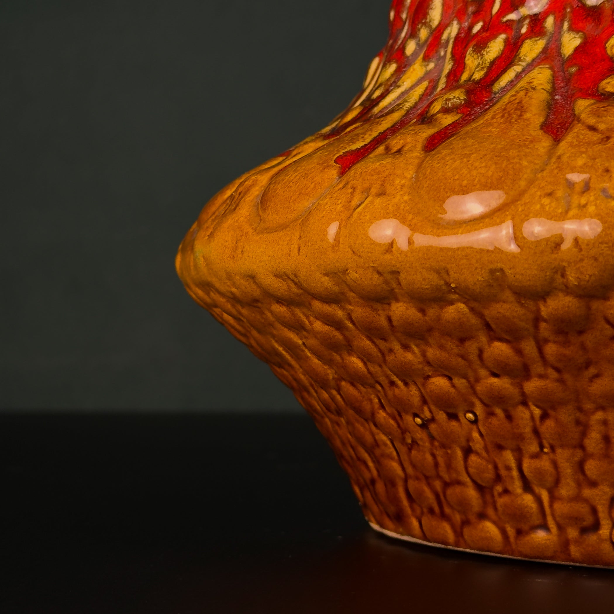 Vintage ceramic vase LAVA by KIL Liboje, Yugoslavia 1960s
