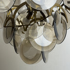Smoked Murano chandelier by Gino Vistosi, Italy 1970s