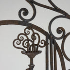 Antique wall decorative panel of wrought iron, Italy 1920s